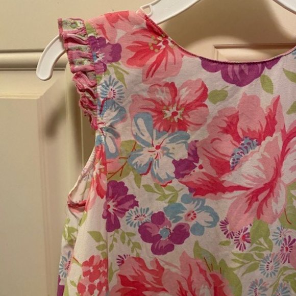 Baby Lulu 3T Pink Floral Ruffle Dress - Picture 2 of 5